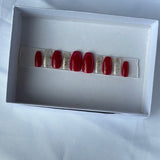 Coffin red and gold flakes
