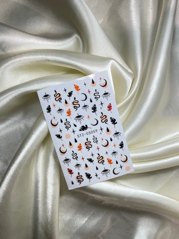 Witchy fall nail stickers